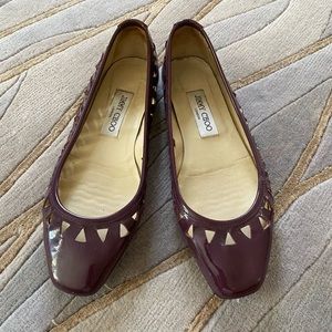 Jimmy Choo patent leather flats